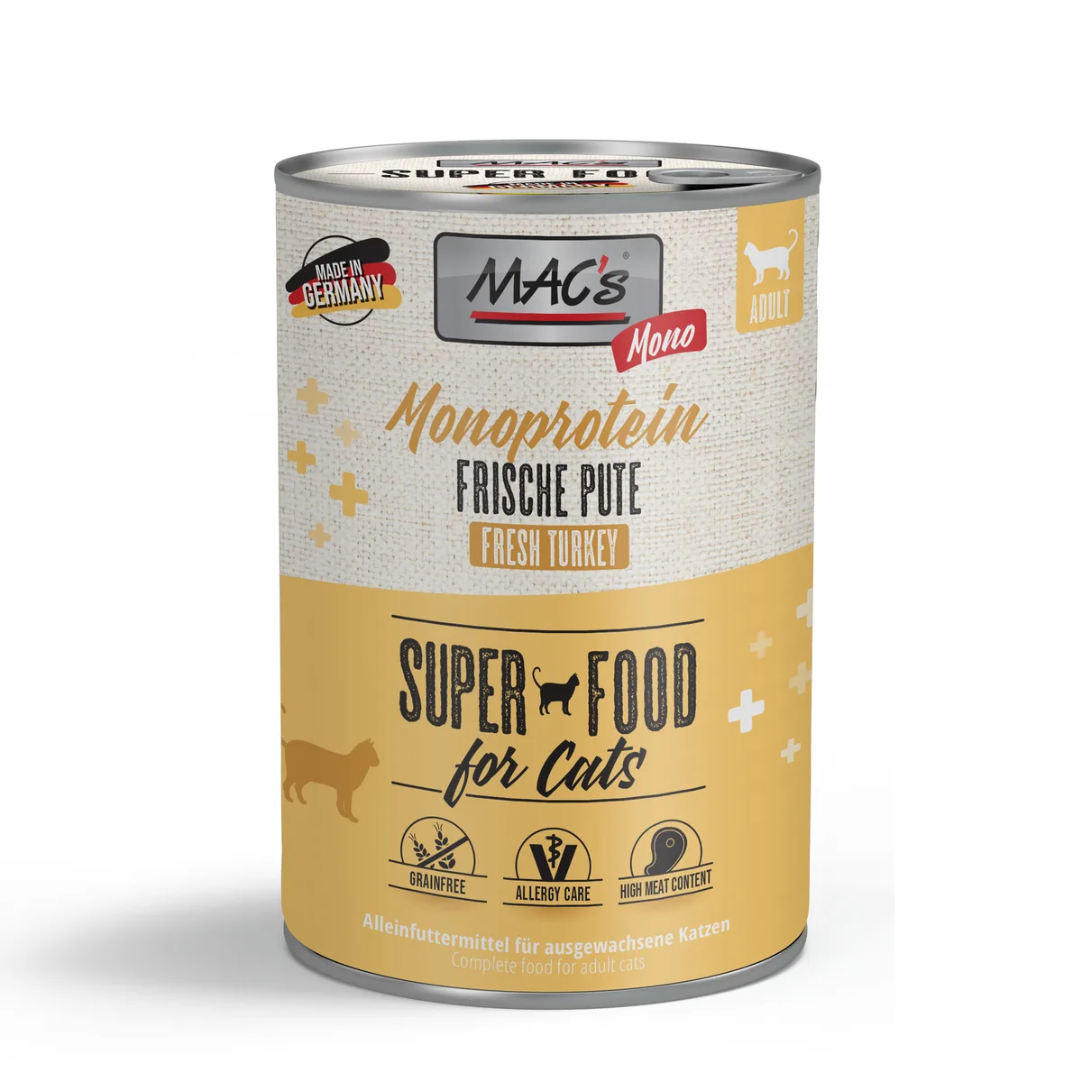 Voordeelpakket 24x,400g MAC's Cat Mono Kalkoen Kattenvoer nat van MAC's – productfoto