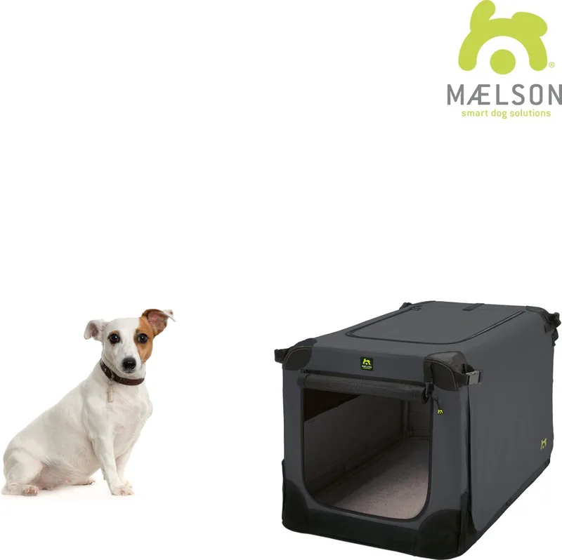 Soft Kennel™ Cover vervangingshoes voor Reisbench Softkennel Antaciet 105cm by Maelson in Anthracite – product photo