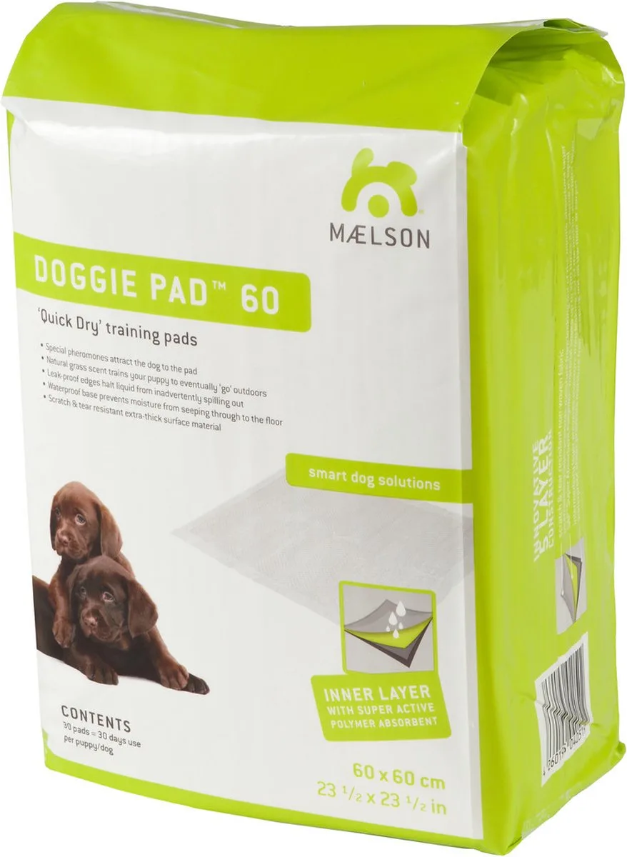 Trainingpad Doggie pad plasmat 60x60 cm 30 stuks von Maelson – Produktfoto
