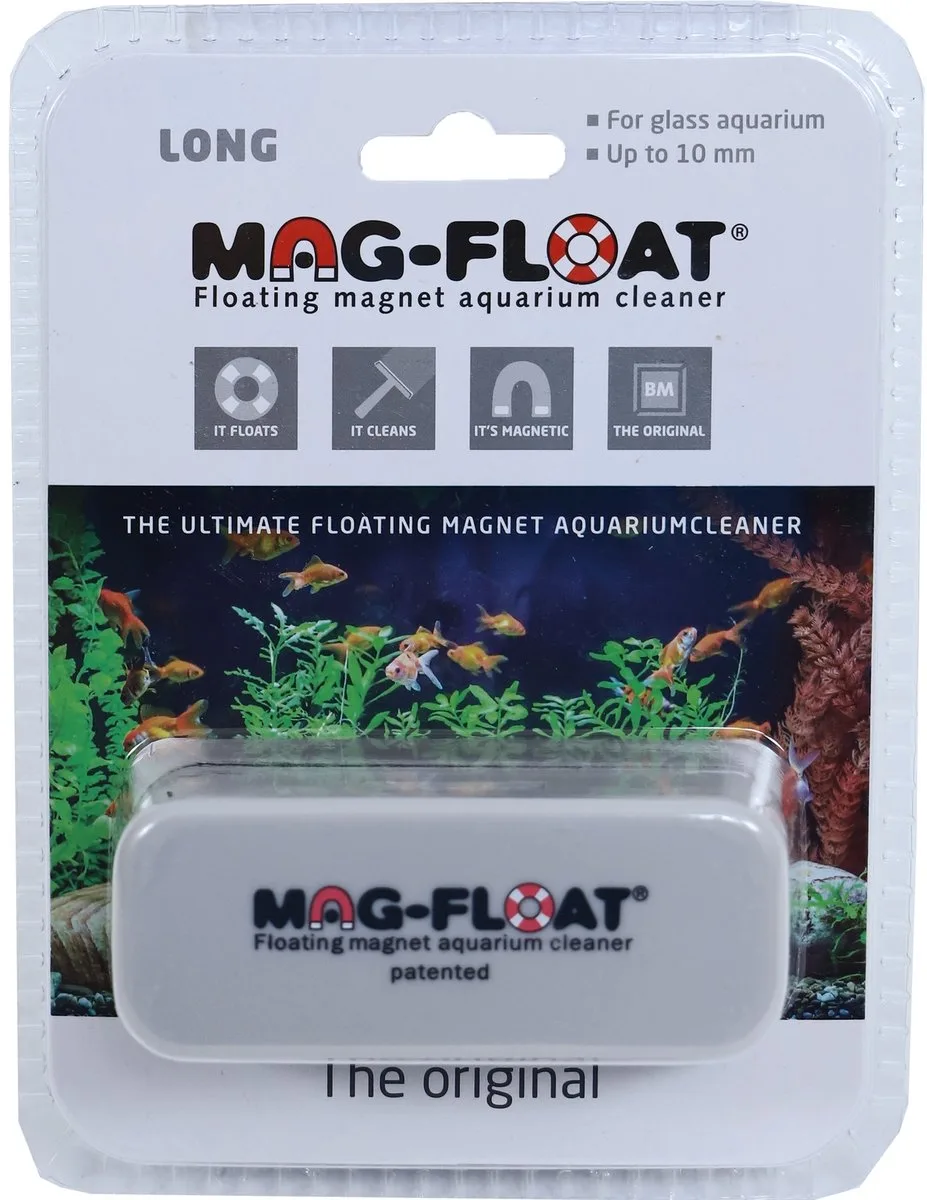 drijvende algenmagneet - Medium Long - 100 x 35 x 65 mm von Mag-Float in Zilvergrijs – Produktfoto