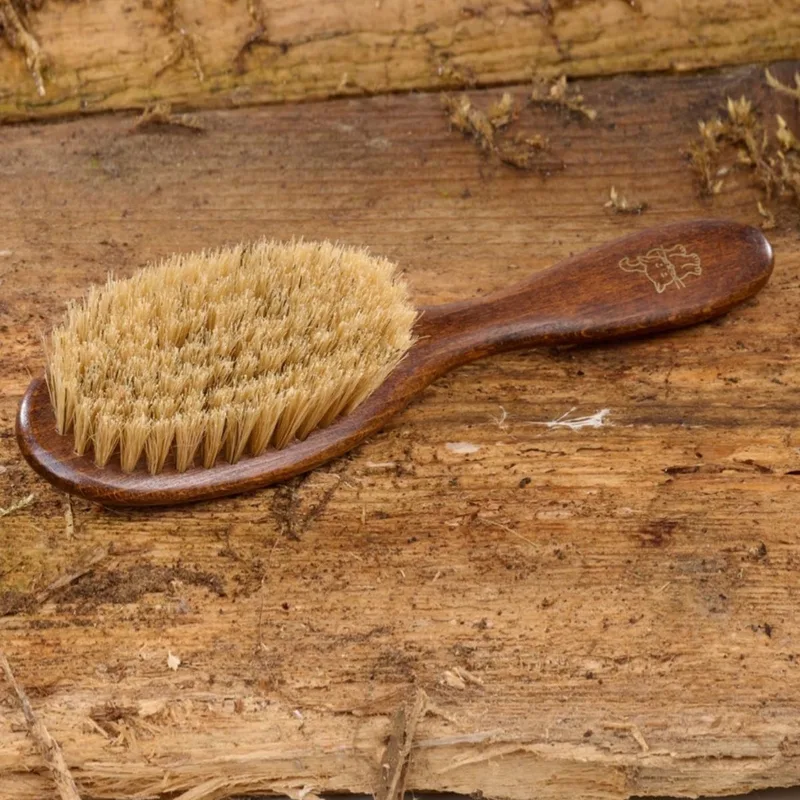 Kattenborstel – Natuurlijke Borstelharen – Beukenhouten Handvat – 185 mm – Voor Ontwarren en Ontklitten de Mars Coat-King en Marron – photo produit