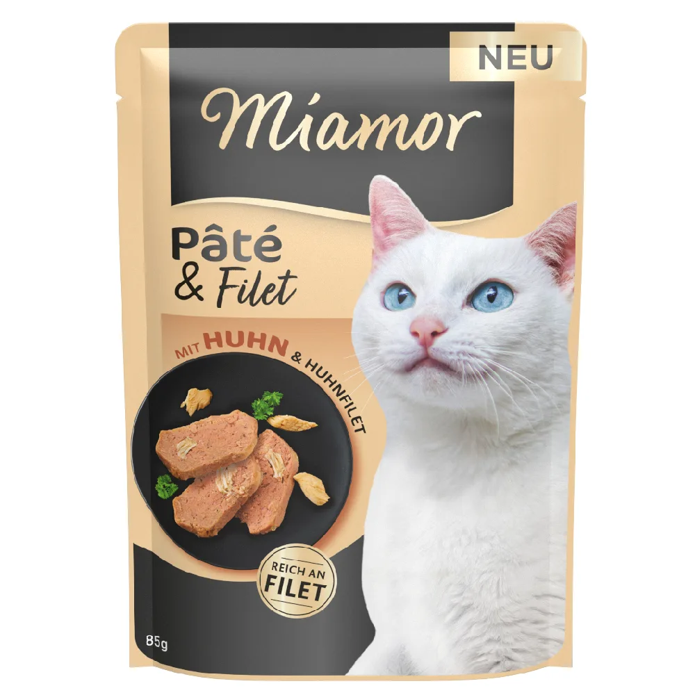 10x85g Miamor Pâté & Filet kip natvoer voor katten van Miamor – productfoto