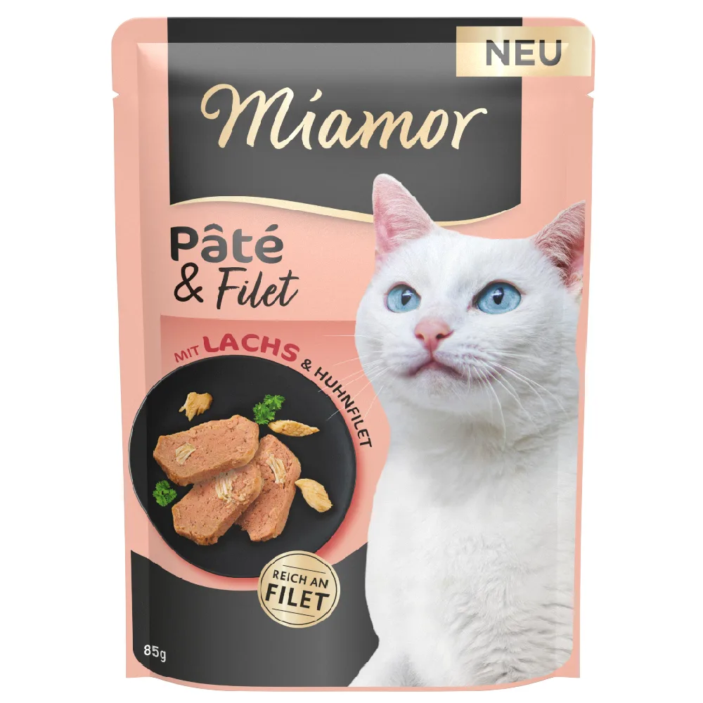 10x85g Miamor Pâté & Filet Zalm natvoer voor katten van Miamor – productfoto