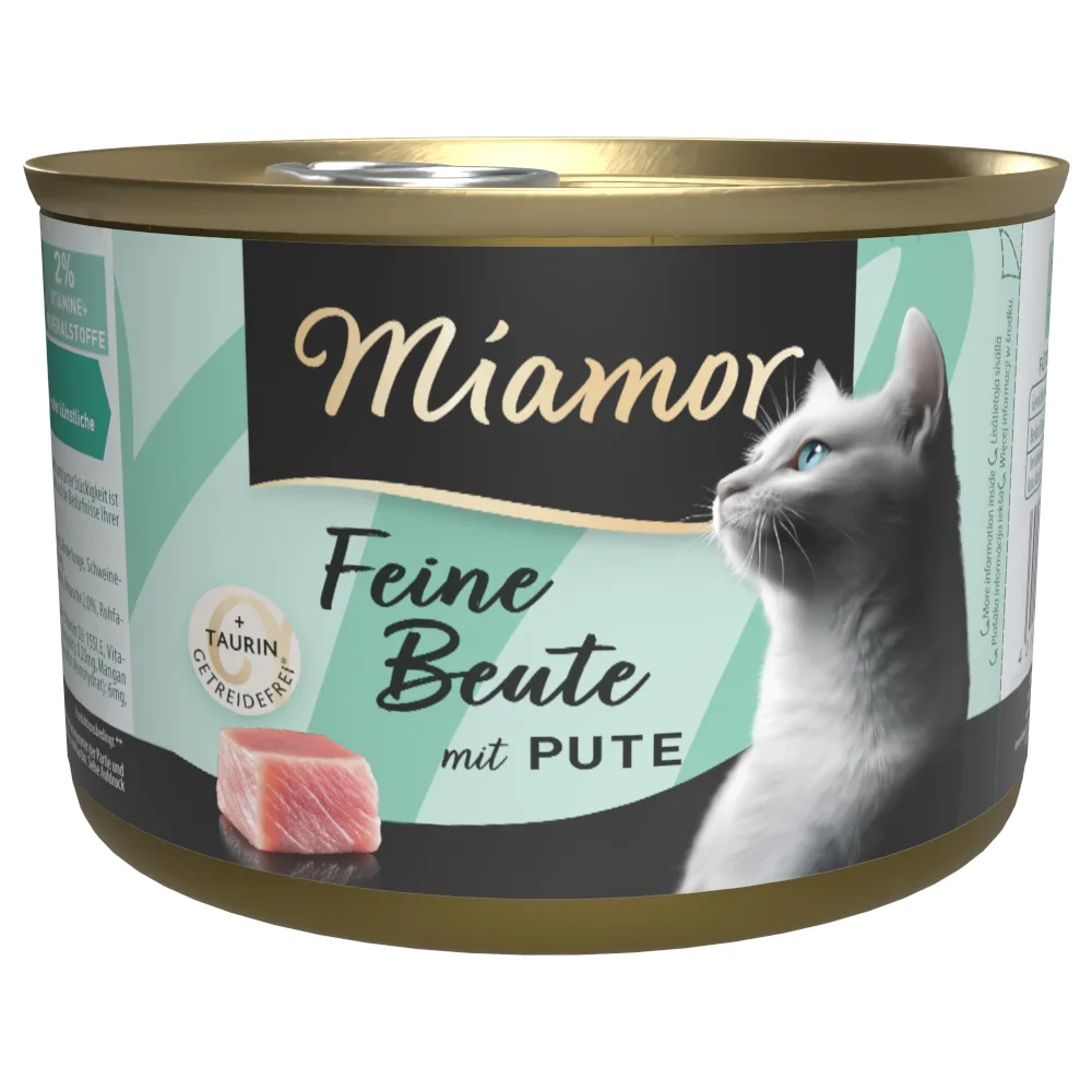 12x185g Miamor Fijne prooi kalkoen natvoer voor katten by Miamor – product photo