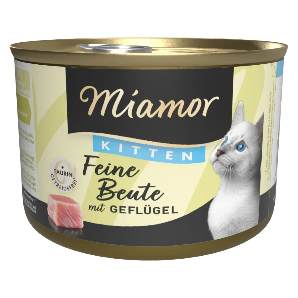 12x185g Miamor Fijne prooi Kitten Gevogelte natvoer voor katten van Miamor – productfoto