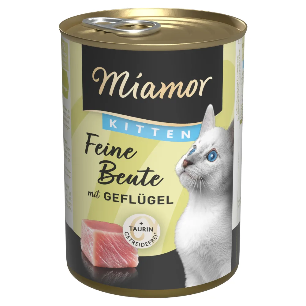 12x400g Feine Beute Gevogelte Miamor Kitten Kattenvoer nat by Miamor – product photo
