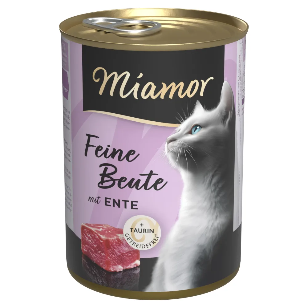 12x400g Miamor Feine Beute eend natvoer voor katten van Miamor – productfoto
