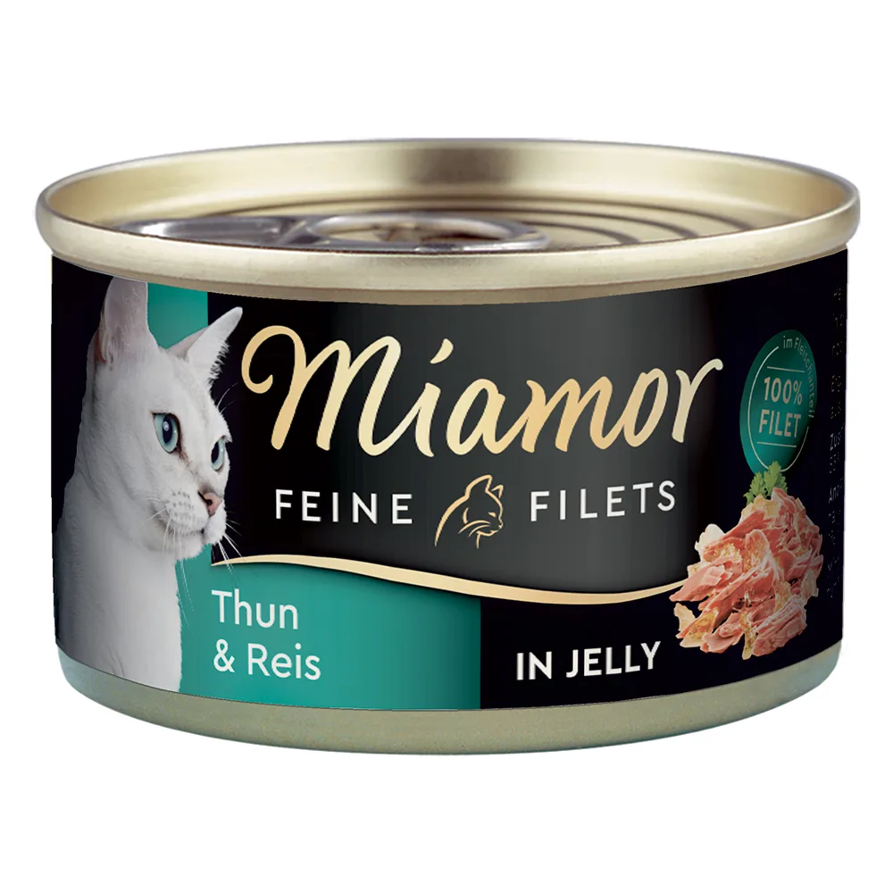 24 x 100g tonijn & rijst in gelei Miamor natvoer voor katten van Miamor – productfoto