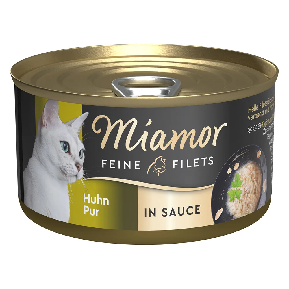 24x85g Miamor Fijne Filets in Saus Puur Kip Nat Kattenvoer van Miamor – productfoto