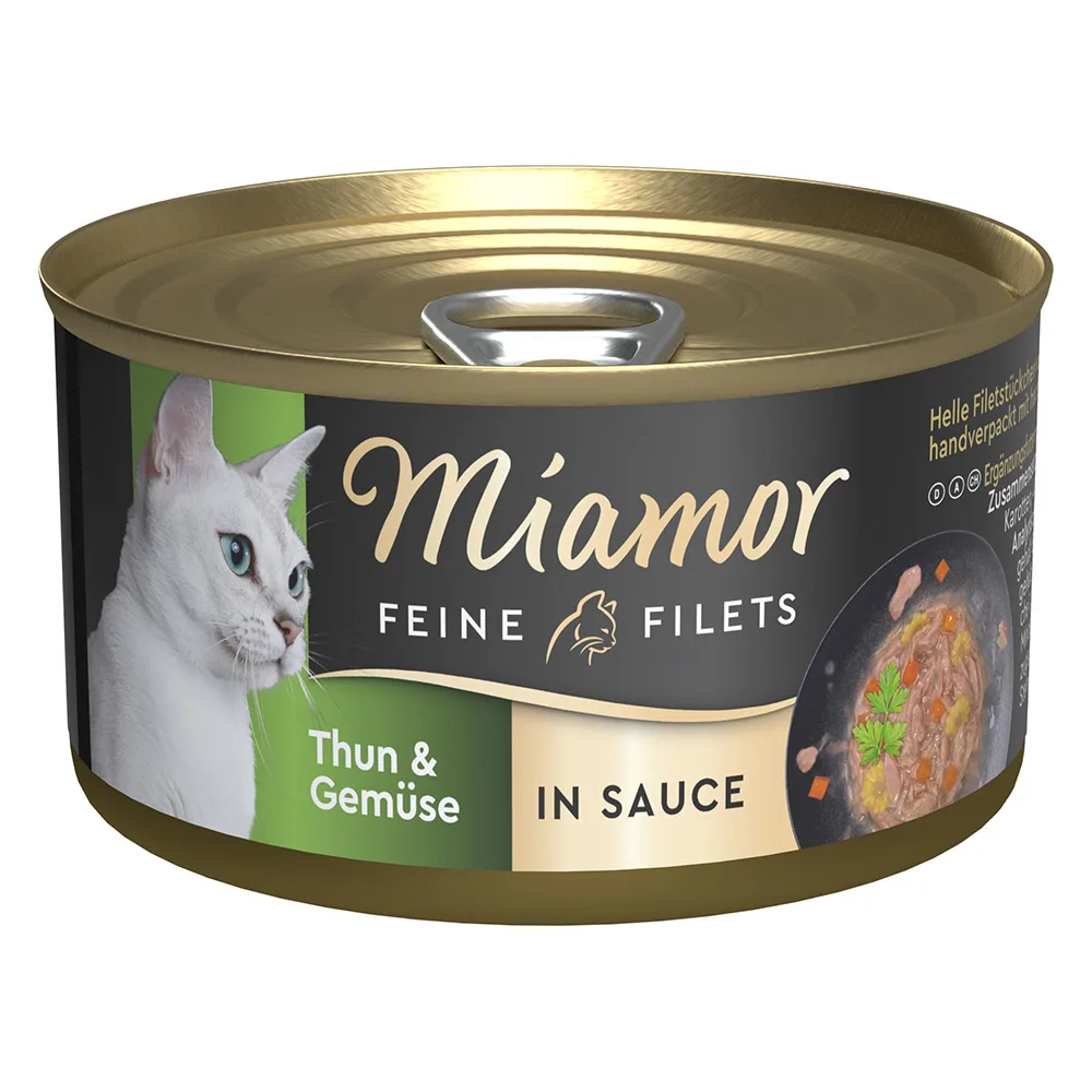 24x85g Miamor Fijne Filets in Saus Tonijn & groenten Nat Kattenvoer van Miamor – productfoto