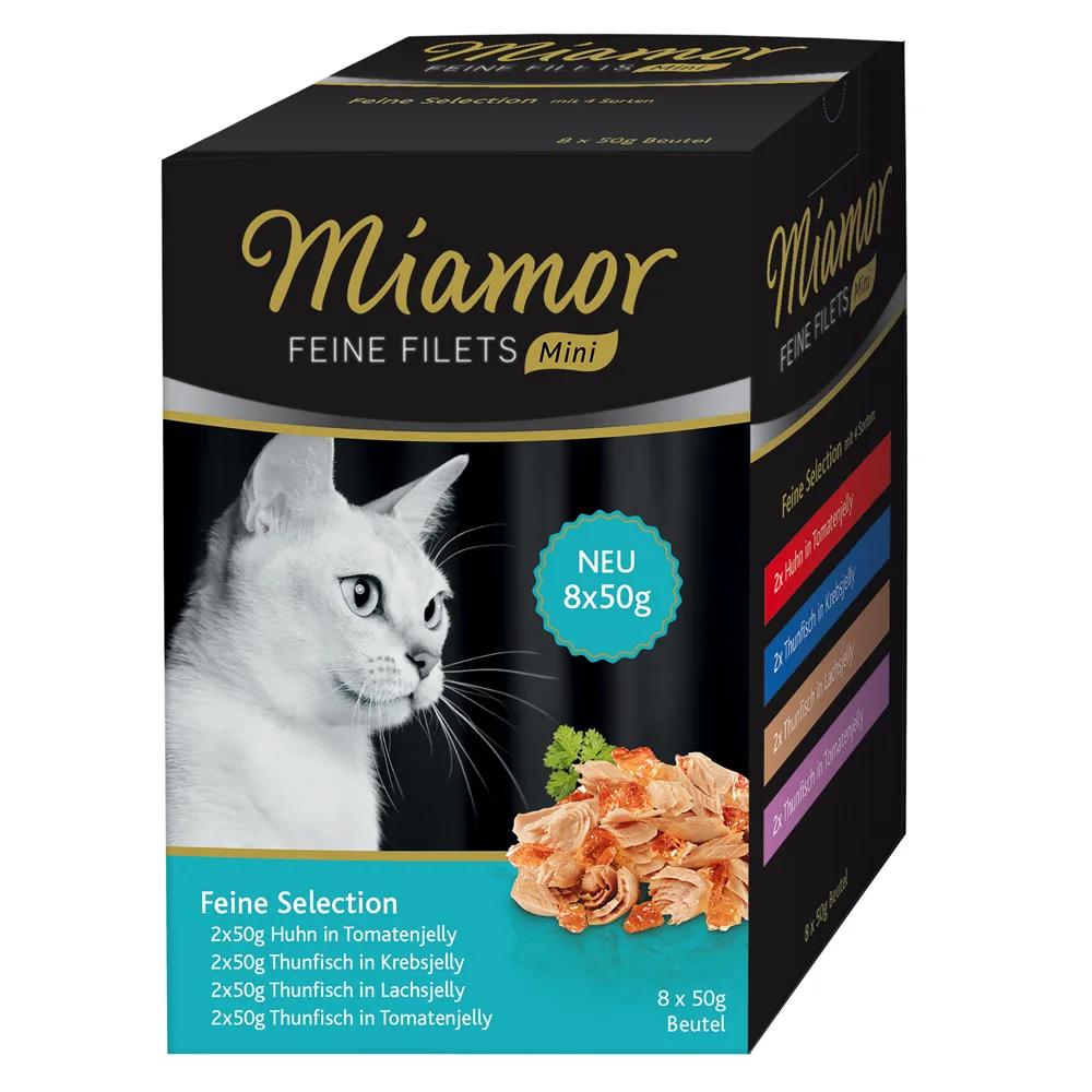 8x50g Fijne Filets Mini Maaltijdzakjes Multibox Fijne Selectie Miamor Kattenvoer van Miamor – productfoto