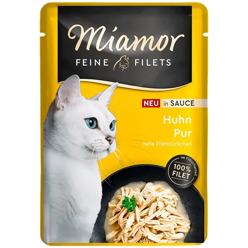 Fijne Filets Kip In Saus Natvoer Voor Katten 100g de Miamor – photo produit