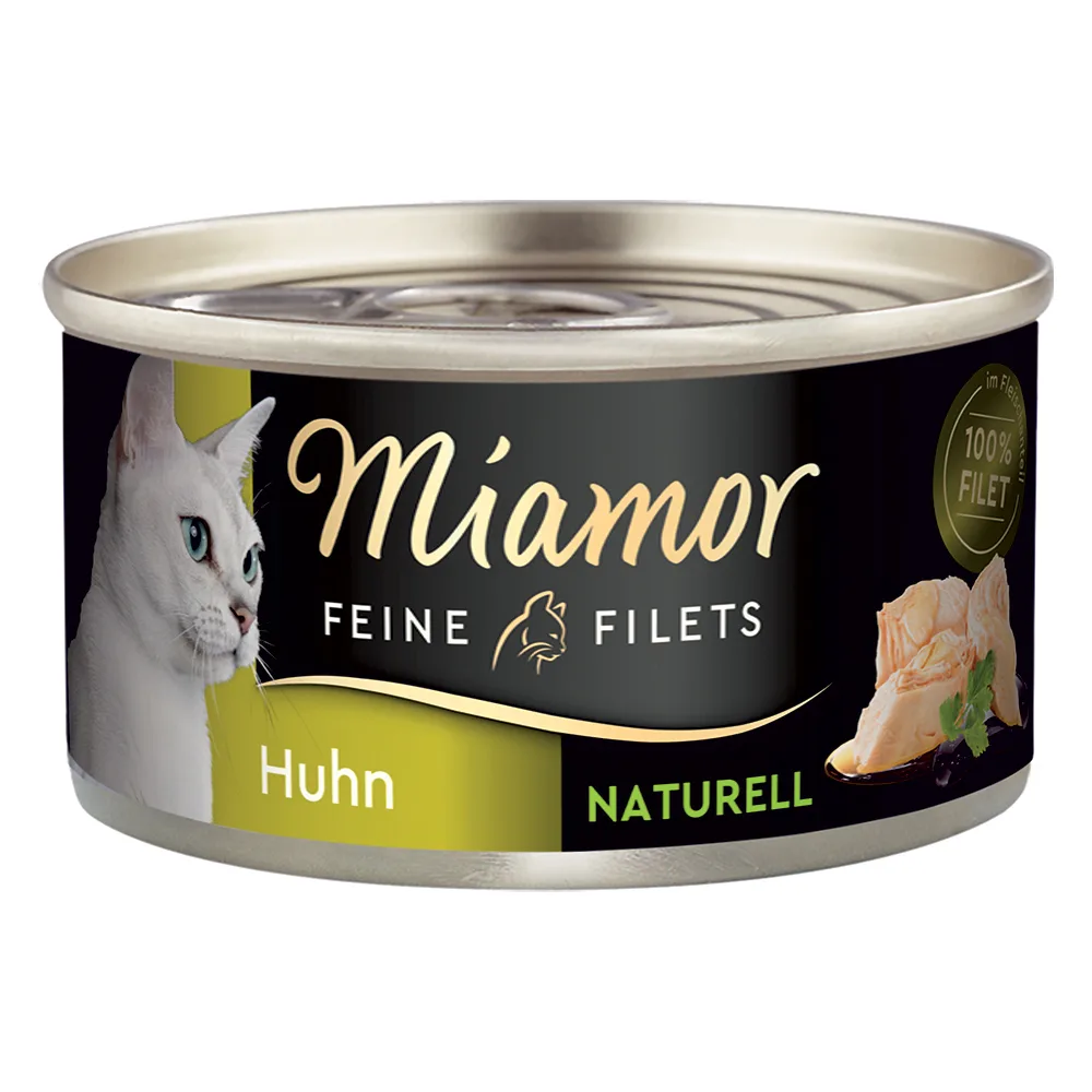 Fijne Filets Naturel 6 x 80 g Kattenvoer - Kip Puur by Miamor – product photo