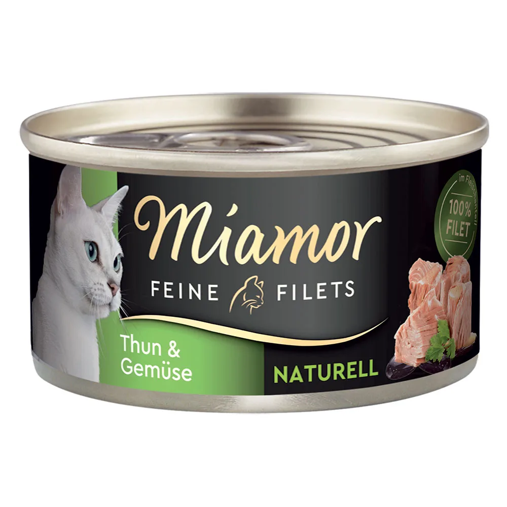 Fijne Filets Naturel 6 x 80 g Kattenvoer - Tonijn & Groenten van Miamor – productfoto