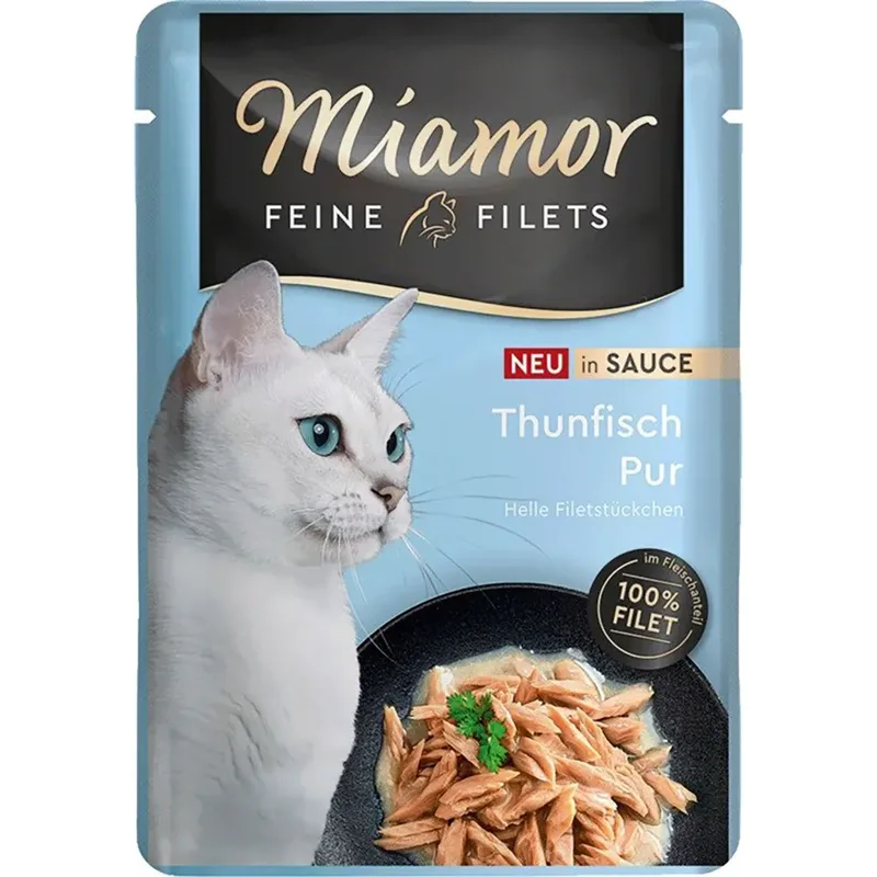 Fijne Filets Tonijnsaus Nat Kattenvoer 100g von Miamor – Produktfoto