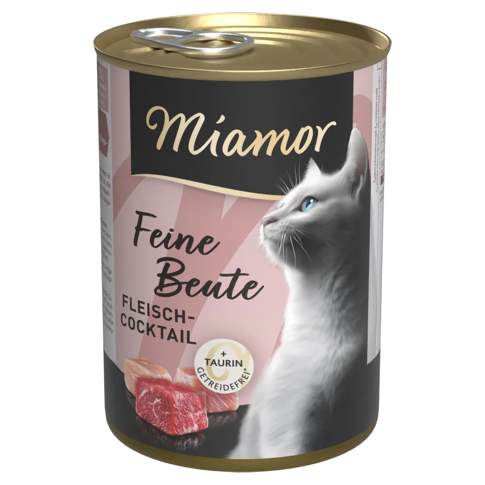 Fijne Prooi 24 x 400 g Kattenvoer - Vleescocktail van Miamor – productfoto