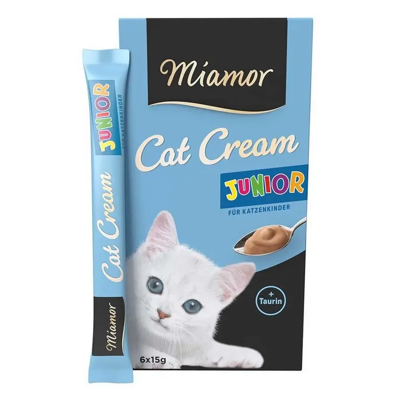 Kattencrème Junior 6 X Kattensnack 15g fra Miamor – produktbillede