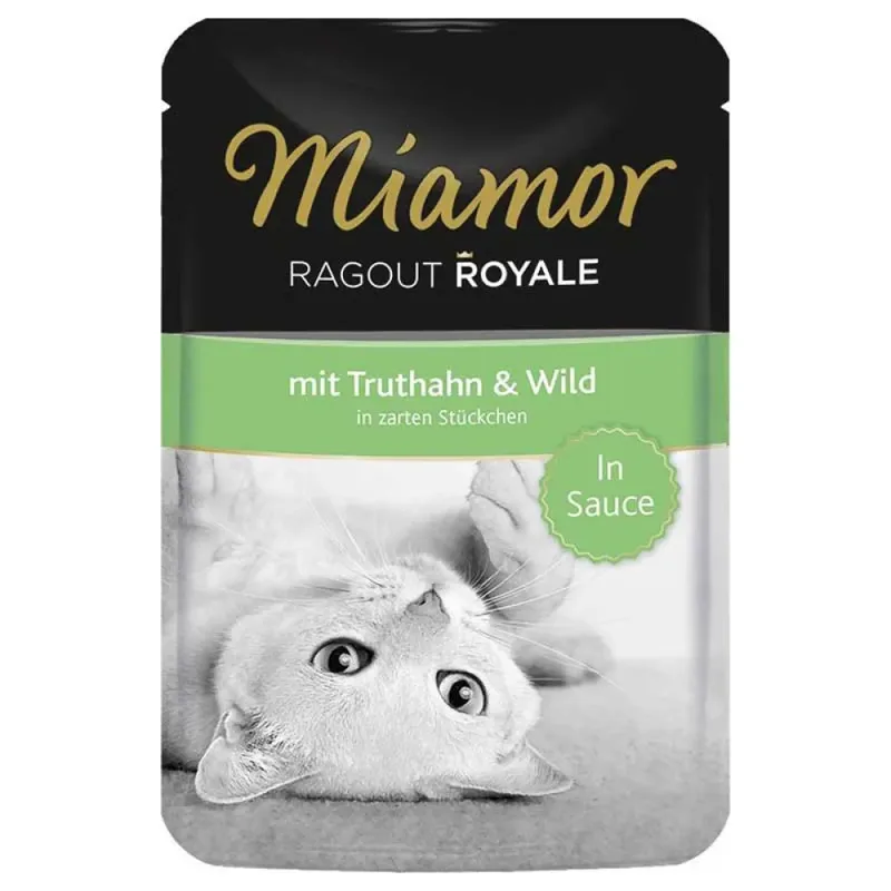 Königliches Ragout In Soße Truthahn Und Wildbret Nassfutter Für Katze von Miamor – Produktfoto