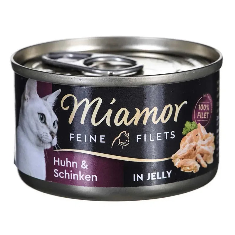 Nourriture Humide Pour Chats Au Poulet Jambon Et Riz 100g de Miamor – photo produit