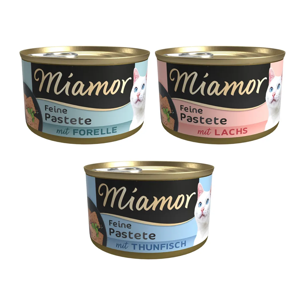 Pastei 12 x 85 g Kattenvoer - Gemengd pakket: Vis by Miamor – product photo