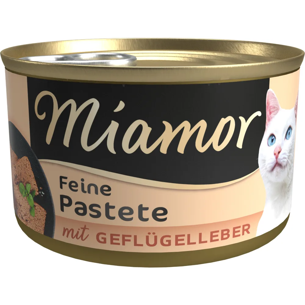 Pastei 12 x 85 g Kattenvoer - Gevogelte & Lever van Miamor – productfoto