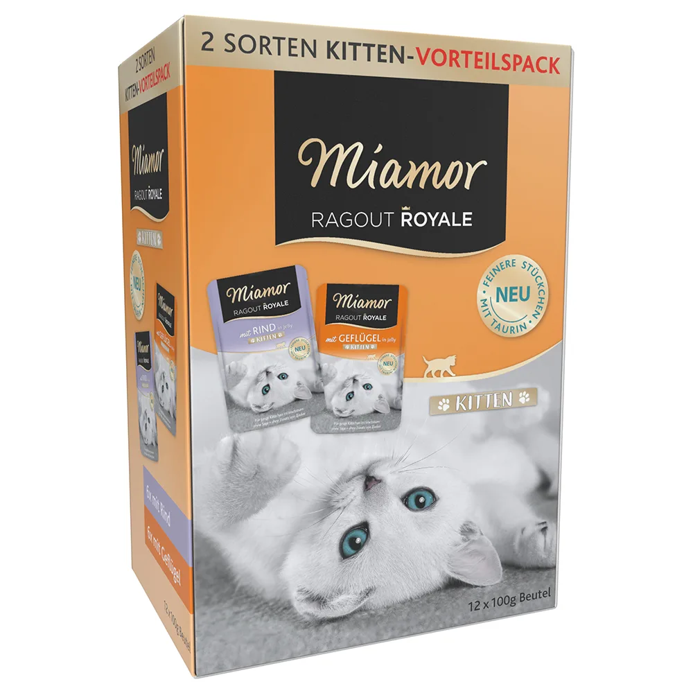 Probeerpakket Miamor Ragout Royale in Gelei Kitten Kattenvoer - Gevogelte en Rund in Gelei van Miamor – productfoto