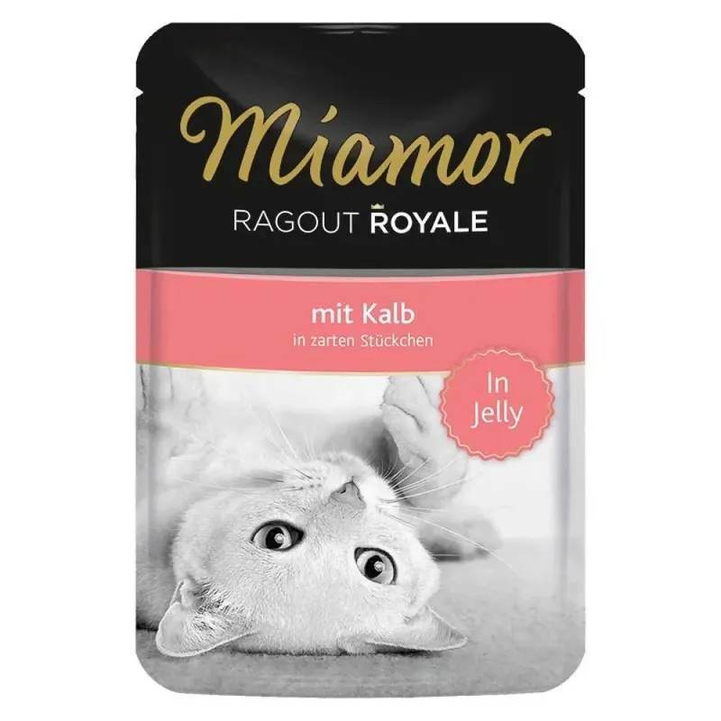 Ragout Royale In Gelei Met Kalf Natvoer Voor Katten 100g by Miamor – product photo