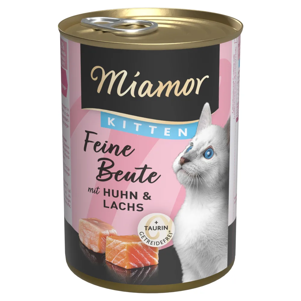 Voordeelpakket Miamor Feine Beute Kitten 12 x 400 g Kattenvoer - Kip & Zalm by Miamor – product photo