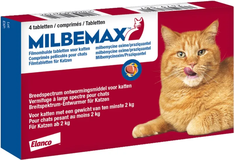 Kat - Ontwormingsmiddel - 2 x 2 tabletten by Milbemax – product photo