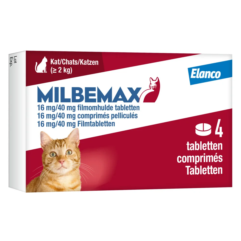 Ontworming Tabletten Kat 2 - 12 kg 2 x 2 tabletten by Milbemax – product photo