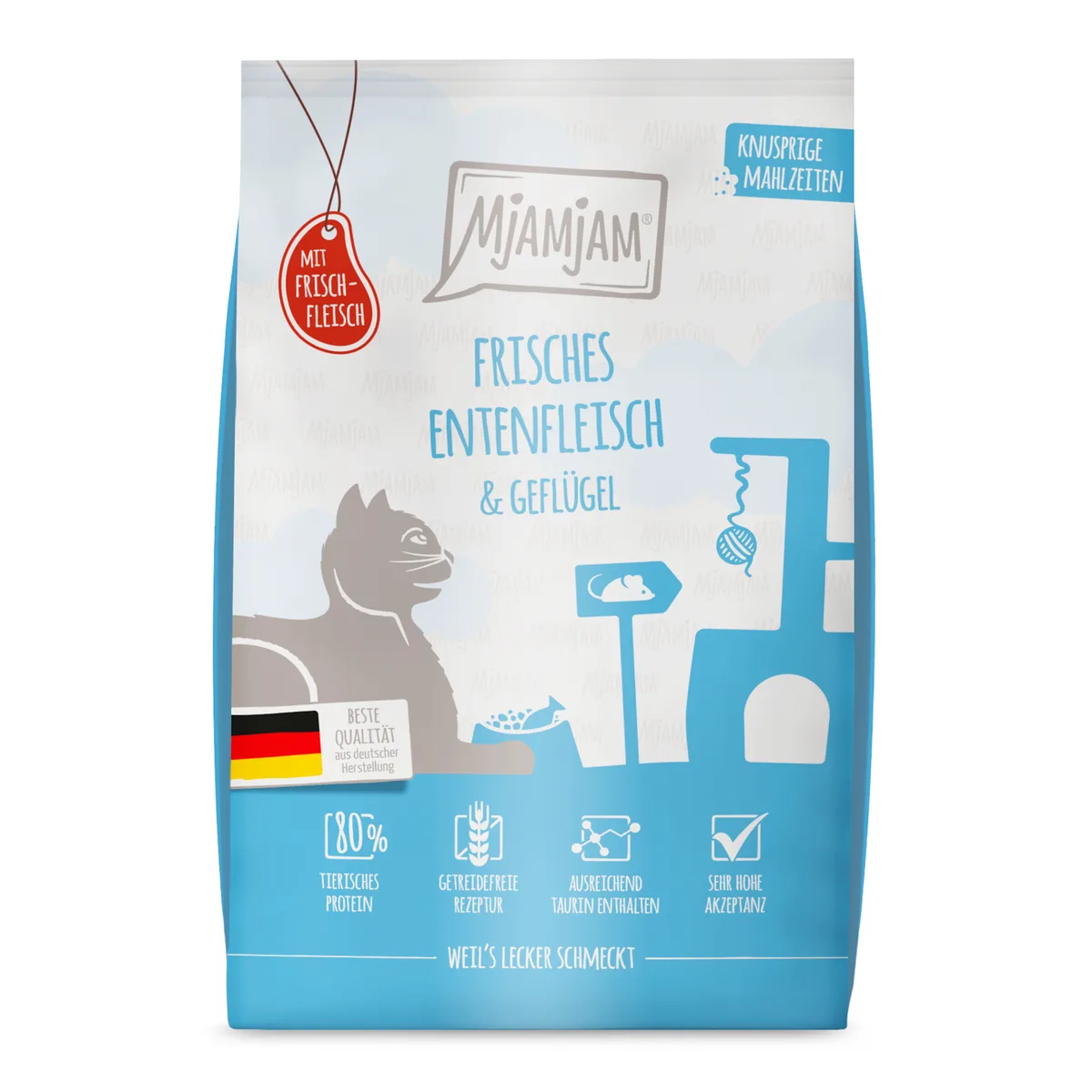 1,5kg MjAMjAM Knapperige Maaltijden Eend & Gevogelte Kattenvoer droog van MjAMjAM – productfoto