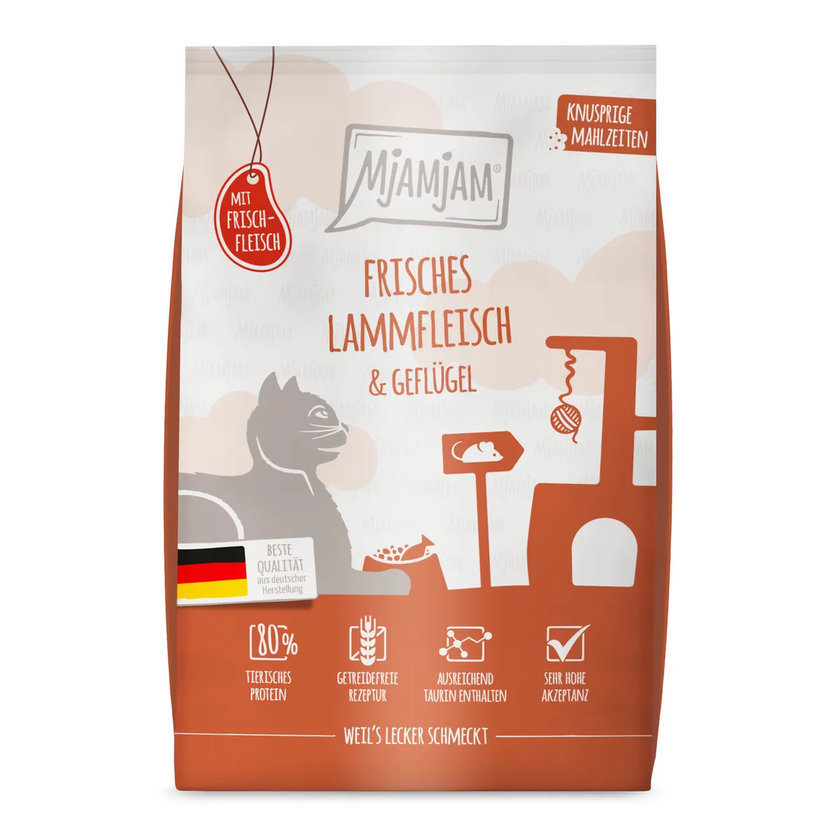 1,5kg MjAMjAM Knapperige Maaltijden Lam & Gevogelte Kattenvoer droog van MjAMjAM – productfoto