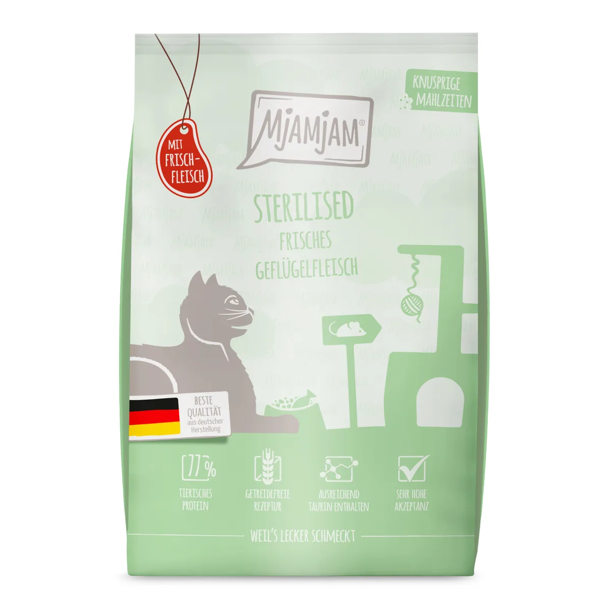 1,5kg MjAMjAM Knapperige Maaltijden Sterilised Gevogelte Kattenvoer droog by MjAMjAM – product photo