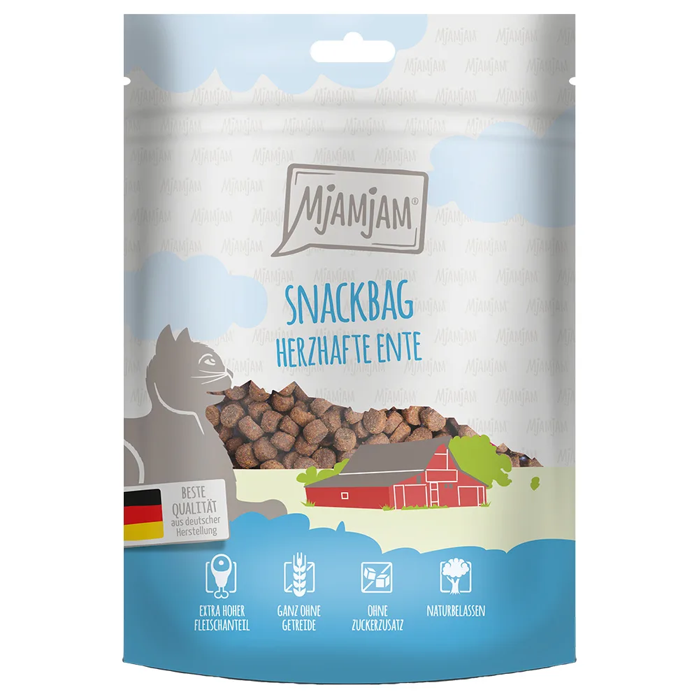 125g MjAMjAM Snackbag Hartige Eend Kattensnacks de MjAMjAM – photo produit