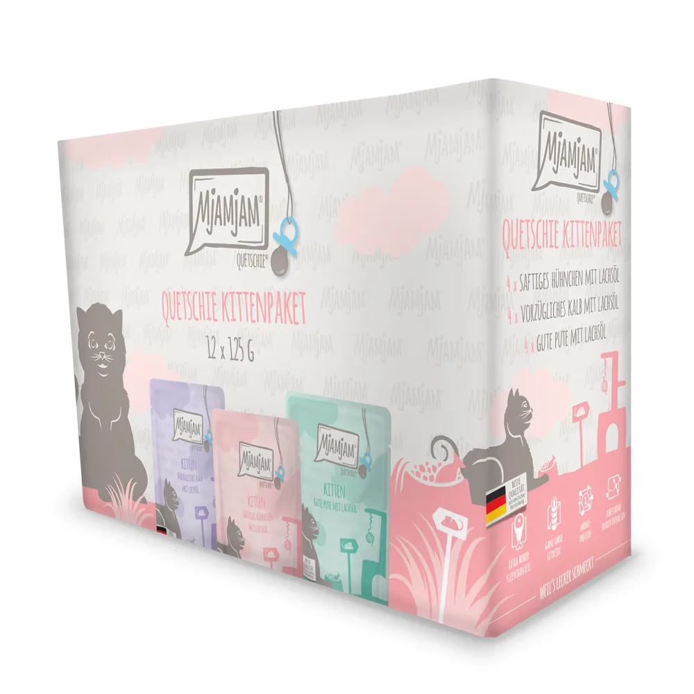 12x125g Mix (3 variëteiten) MjAMjAM Kitten Kattenvoer Nat by MjAMjAM – product photo