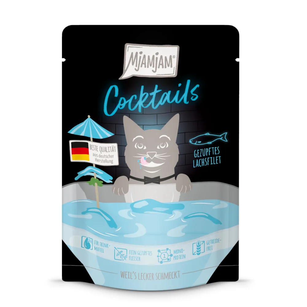 20x40g MjAMjAM Cocktails zalm natvoer voor katten by MjAMjAM – product photo