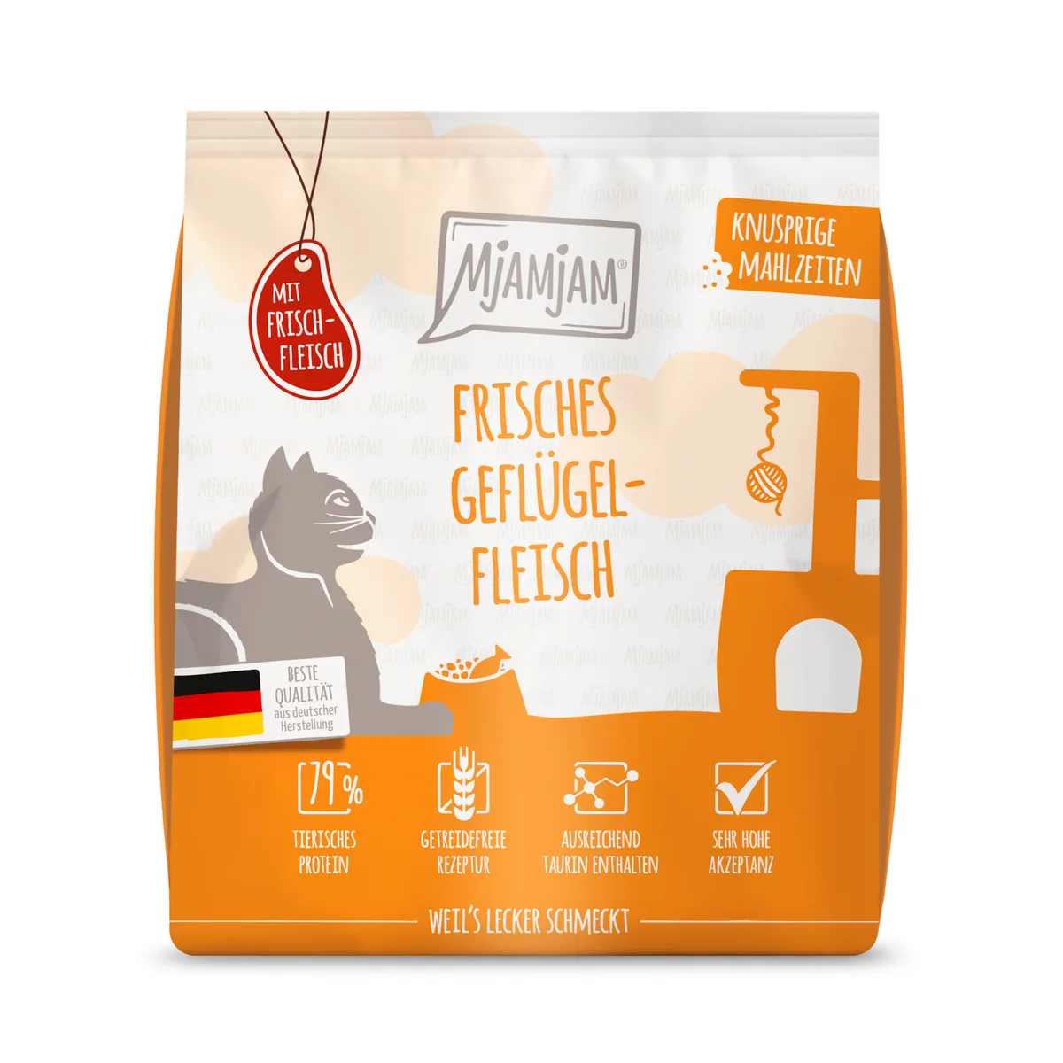 300 g MjAMjAM Knapperige Maaltijden Gevogelte Kattenvoer droog van MjAMjAM – productfoto