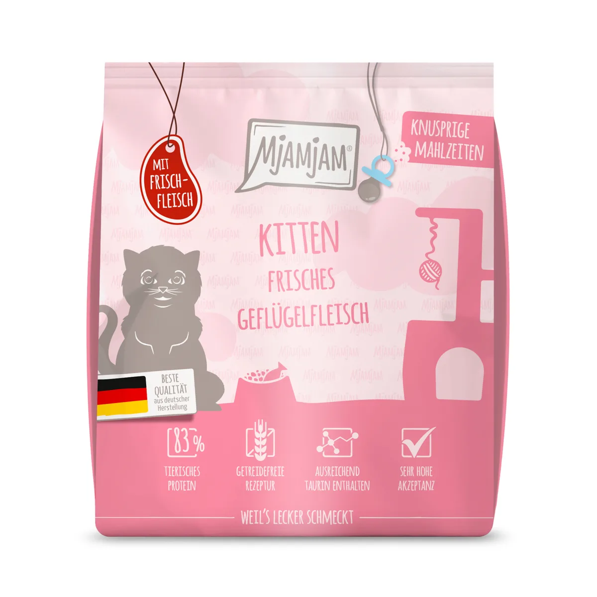 300 g MjAMjAM Knapperige Maaltijden Kitten Gevogelte Kattenvoer droog by MjAMjAM – product photo