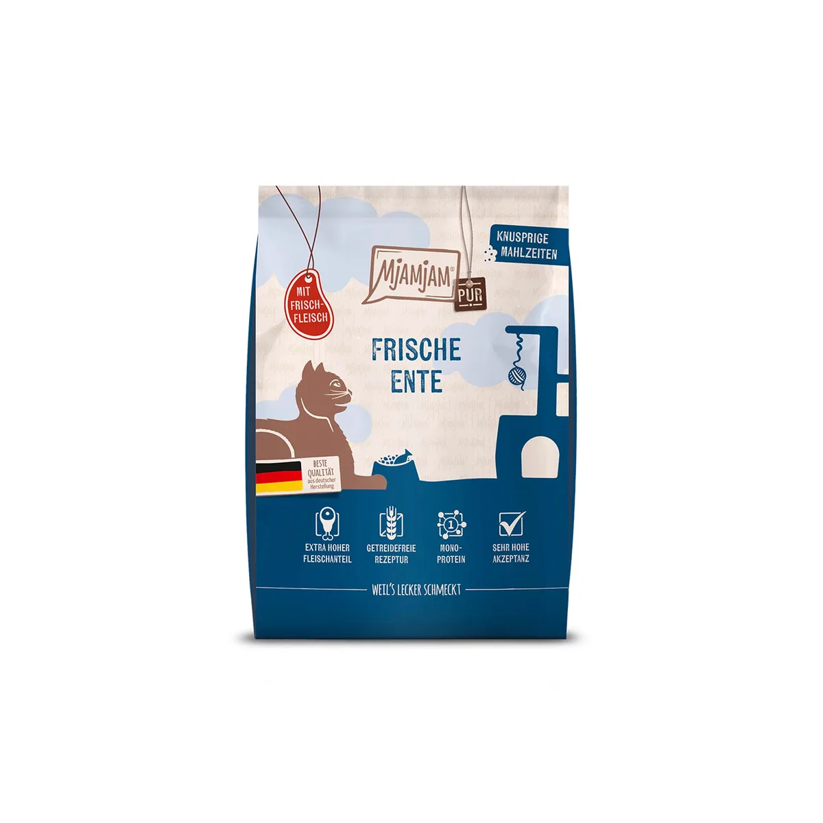 300 g MjAMjAM Knapperige Maaltijden Pure Eend Kattenvoer droog de MjAMjAM – photo produit