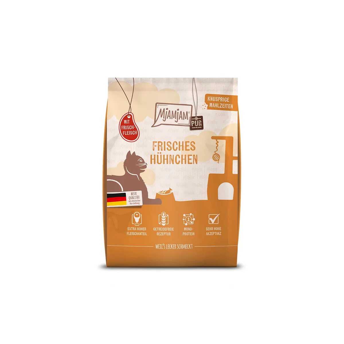 300 g MjAMjAM Knapperige Maaltijden Pure Kip Kattenvoer droog by MjAMjAM – product photo