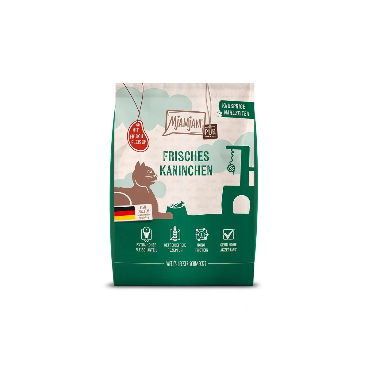 300 g MjAMjAM Knapperige Maaltijden Pure Konijn Kattenvoer droog by MjAMjAM – product photo