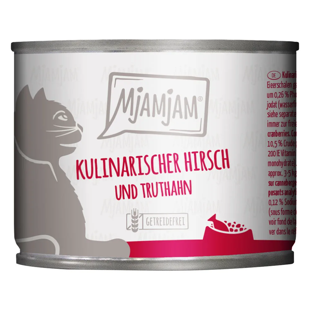 6x 200g MjAMjAM Culinary Venison and Turkey on Fresh Cranberries Wet Cat Food de MjAMjAM – photo produit
