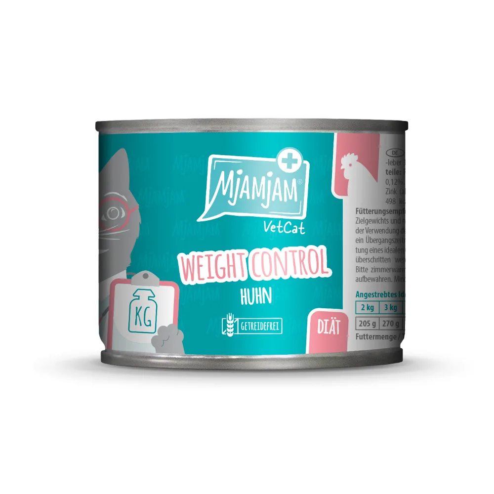 6x 200g MjAMjAM VetCat Weight Control Kip natvoer voor katten de MjAMjAM – photo produit