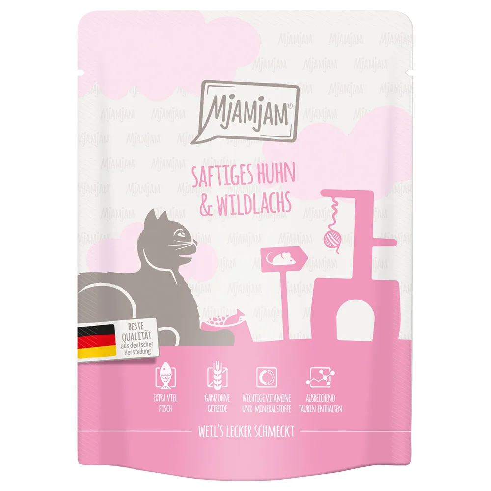 Huhn und Wildlachs Portionsbeutel - 300 g von MjAMjAM – Produktfoto