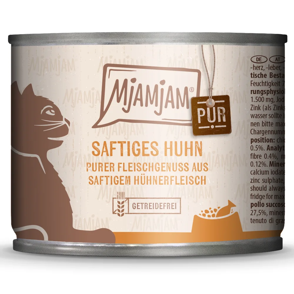 6x200g Juicy Pure Kip MjAMjAM kattenvoer nat by MjAMjAM – product photo