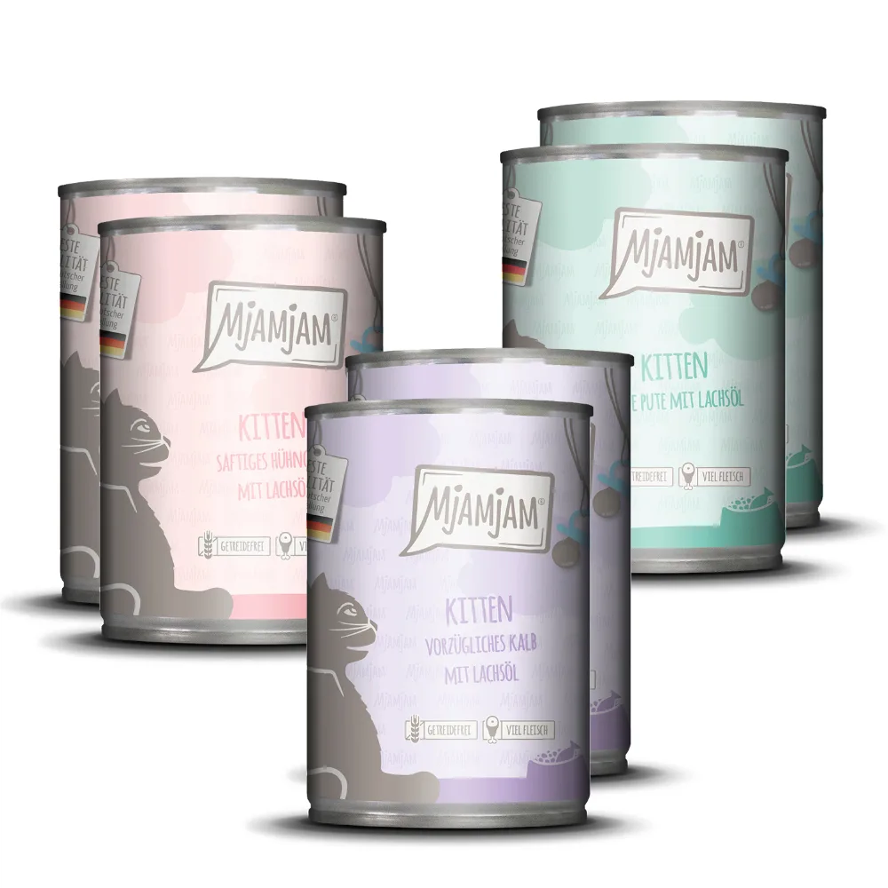6x400g Mixpack MjAMjAM Kitten Kattenvoer nat van MjAMjAM – productfoto