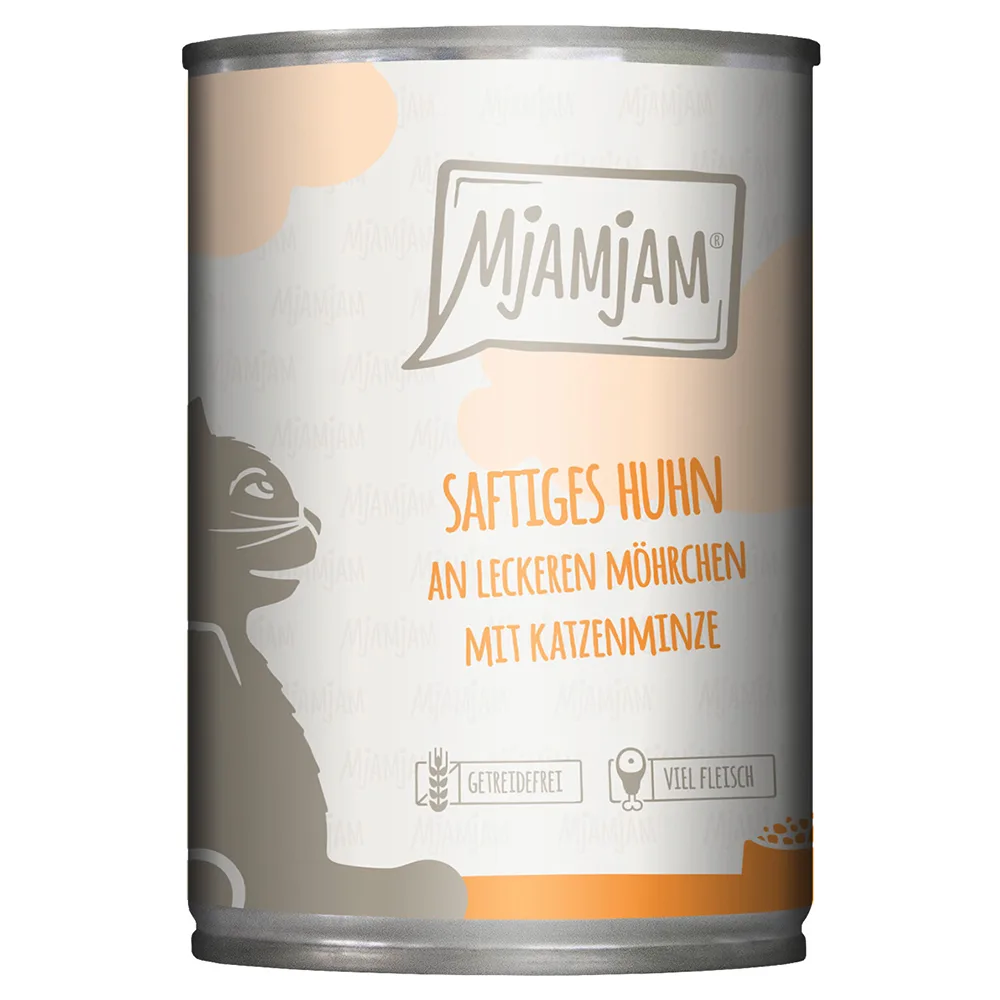 6x400g MjAMjAM Sappige Kip op Smakelijke Wortels Kattenvoer Nat by MjAMjAM – product photo