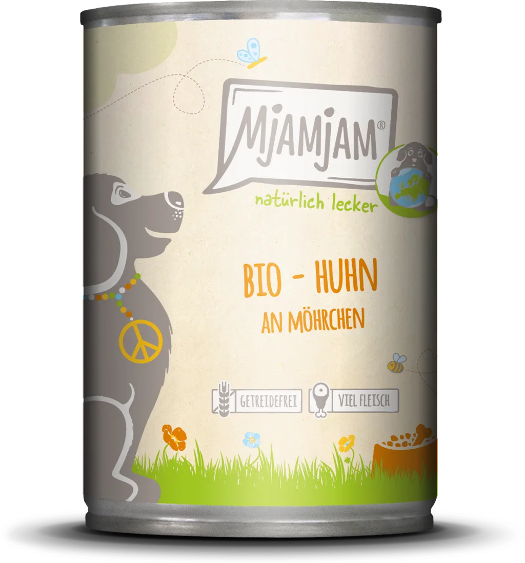BIO Huhn mit Karotte - 400 g de MjAMjAM – photo produit