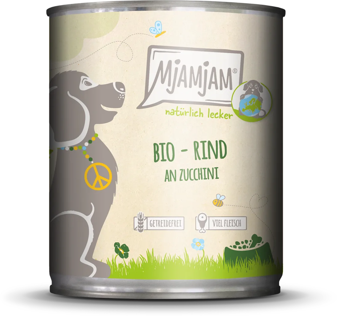 BIO Rind mit Zucchini - 800 g de MjAMjAM – photo produit