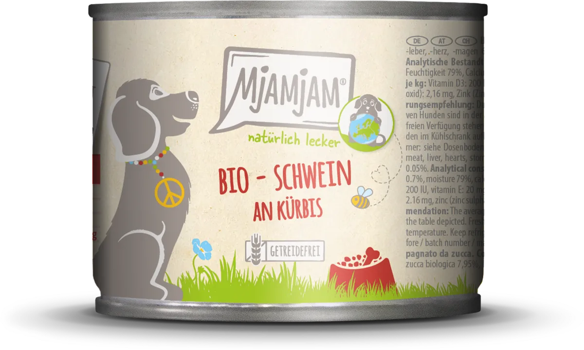 BIO Schwein mit Kürbis - 200 g von MjAMjAM – Produktfoto